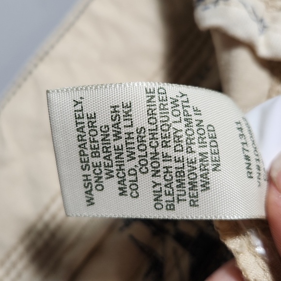 Cargo pants Tan color Pockets Cotton Spandex blend Size 14 L.L.BEAN - Picture 12 of 16